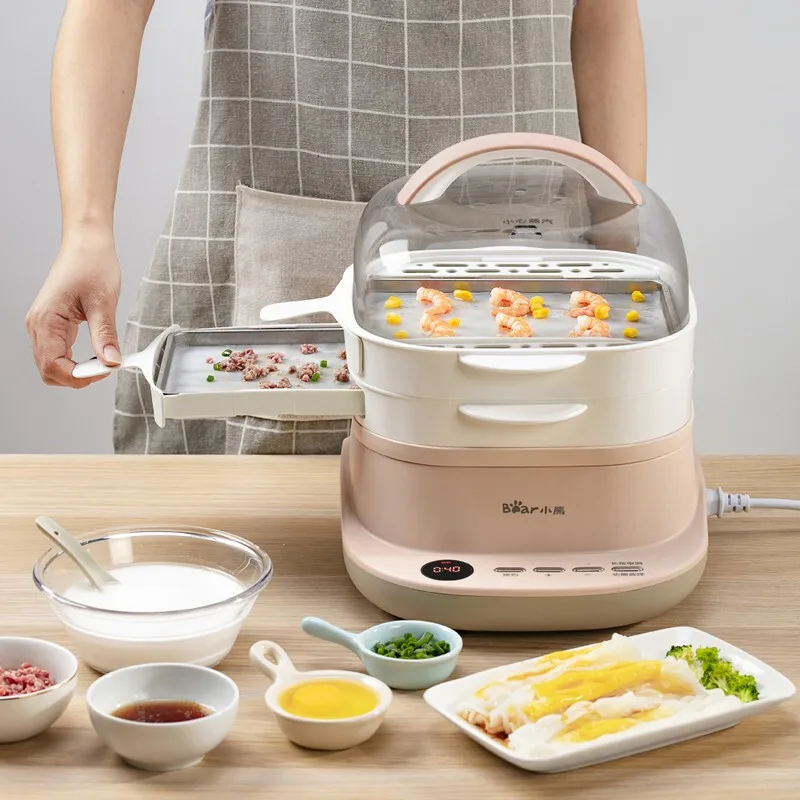 2020 New Electric Steamer Food Steamer Drawer Type Cooking Machine Intestine Powder Machine White Color Steamed Sausage