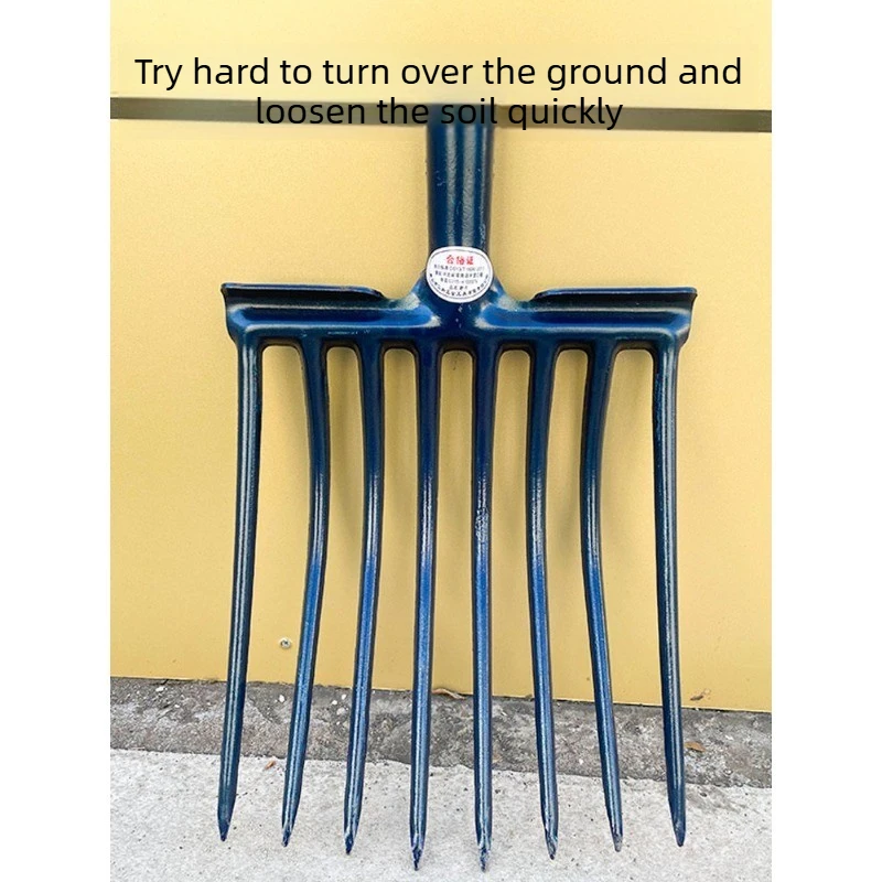 Heavy Duty Thickened Steel Fork Head Agricultural Use, Loosen Soil Dig Onion Ginger, Railway Coal Cinder Cleaning