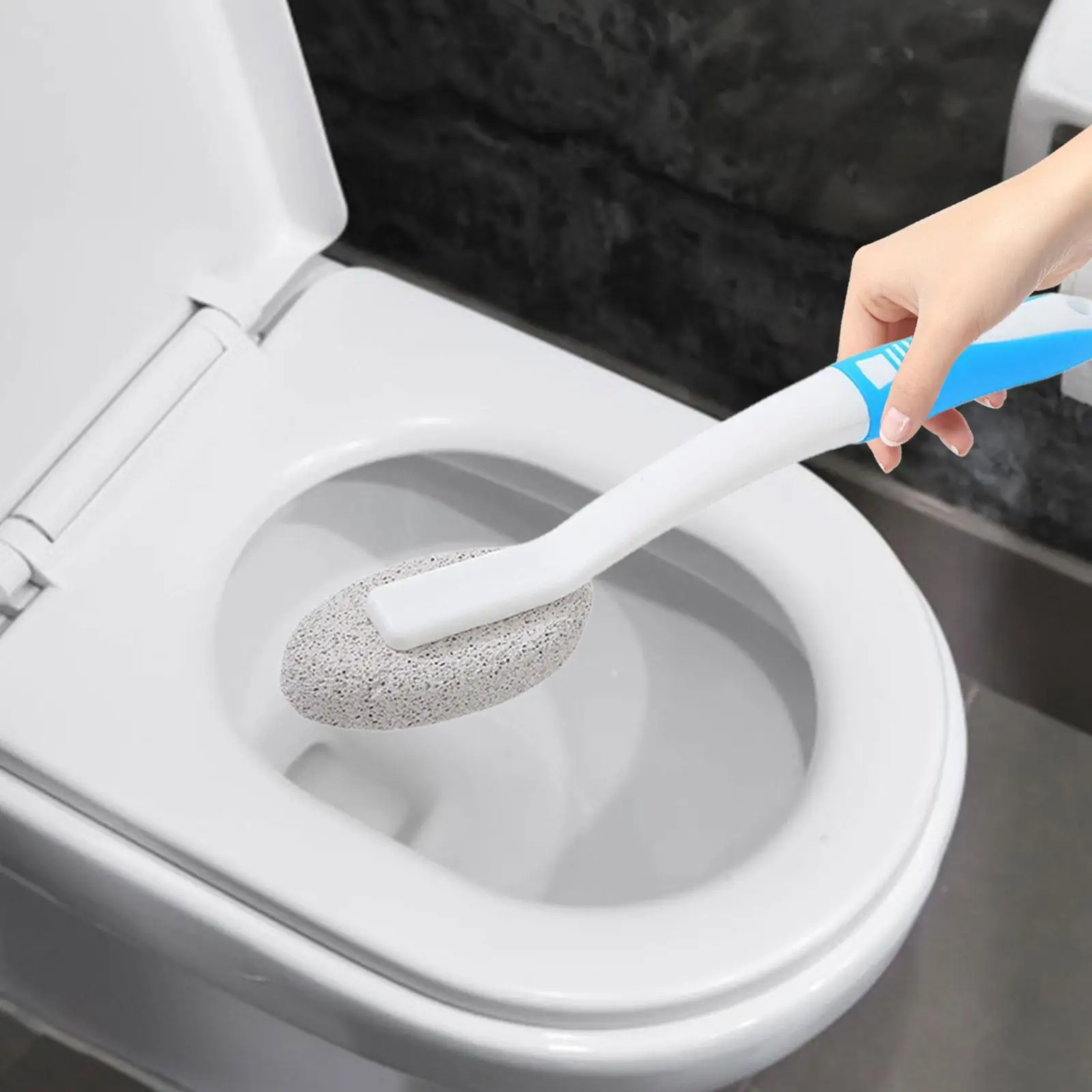 

Pumice Stone Cleaning Brush ,Toilet Cleaning Brush ,with Extra Long Handle Toilet Bowl Cleaner