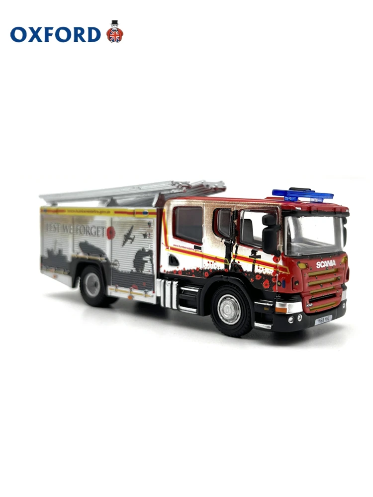 Diecast oxford escala 1:76 volvo fl motor de incêndio de emergência liga modelo de carro brinquedo colecionável presente lembrança exibição ornamento