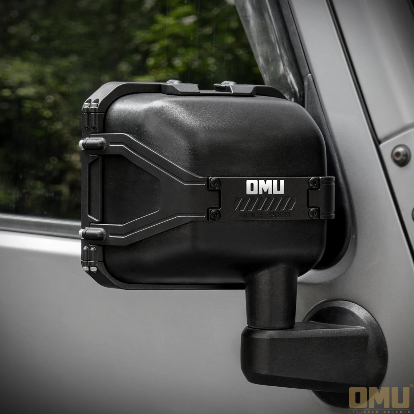OMU 4x4 Aluminum Rearview Mirror Rain Shield Rain Eyebrow Cover For Jeep Wrangler JK JKU 2007-2017 Off-road Car Accessories
