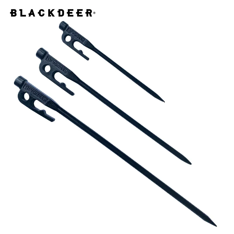 

BLACKDEER Hook Stainless Steel Pegs 50C Tent Stakes Cast Steel Ground Nails 20cm 30cm 40cm Resist the storm and wind