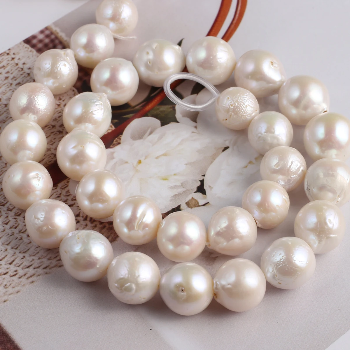 Natural Pearl Large Baroque Round Bead Plump Shape Elegant Appearance for DIY Jewelry Making Handmade Bracelet Necklace