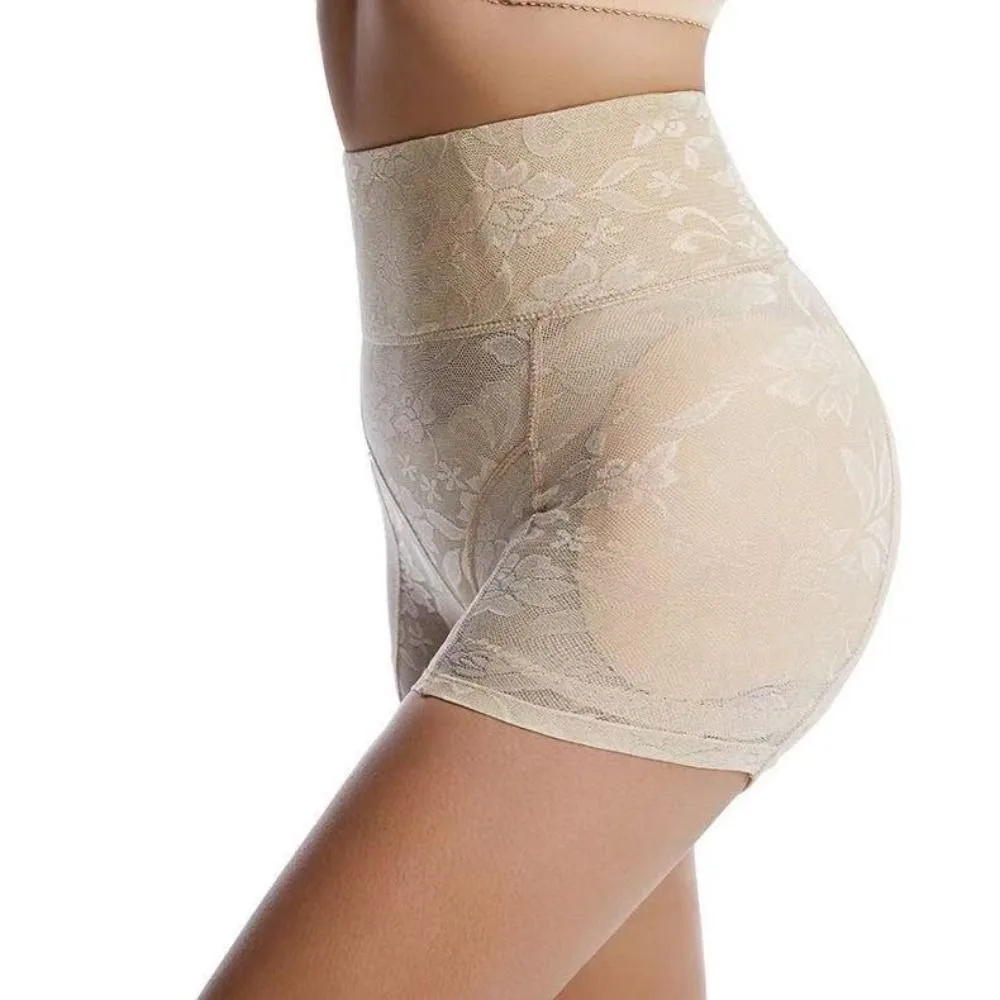 

Lace Mesh Slimming Shapewear with Pads High Waist Belly Contracting Tummy Control Underwear Underpants Seamless