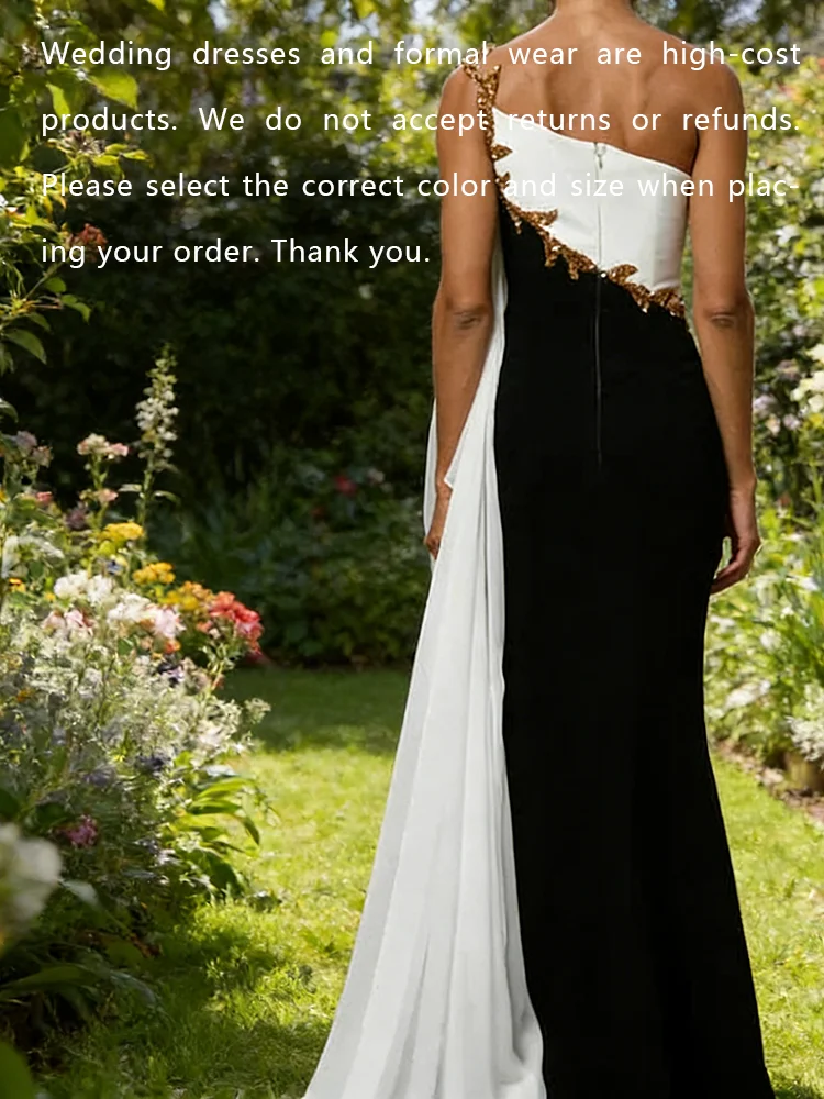 Modern Contrast Color Beads Sleeveless Pleat Mermaid Formal Evening Dresses Birthday Party Prom Gowns Customized
