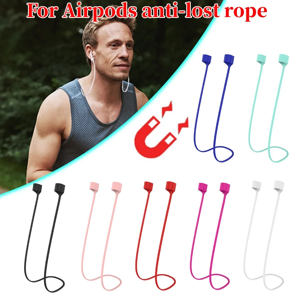 Weiche Silikon-Anti-Verlust-Magnetseil-Ohrhörer für Airpods 2 1 3 Air Pods Pro Bluetooth Wireless-Kopfhörer-Ohrhörer-Gurt ﻿