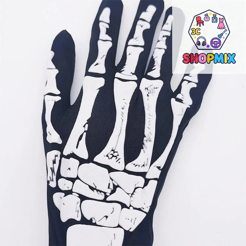 Rękawice Szkielet Halloween Szkielet Rękawice Trick Dark Wind Convex Rękawice Szkieletowy Kostium na Festiwal Duchów