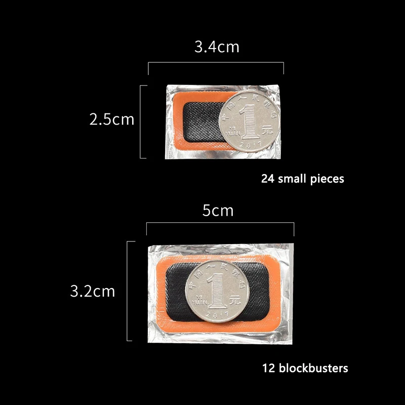 Toppe per forature in gomma Kit di toppe per ciclo di riparazione del tubo del pneumatico della bicicletta senza colla accessori per la riparazione della foratura della camera d'aria della bicicletta