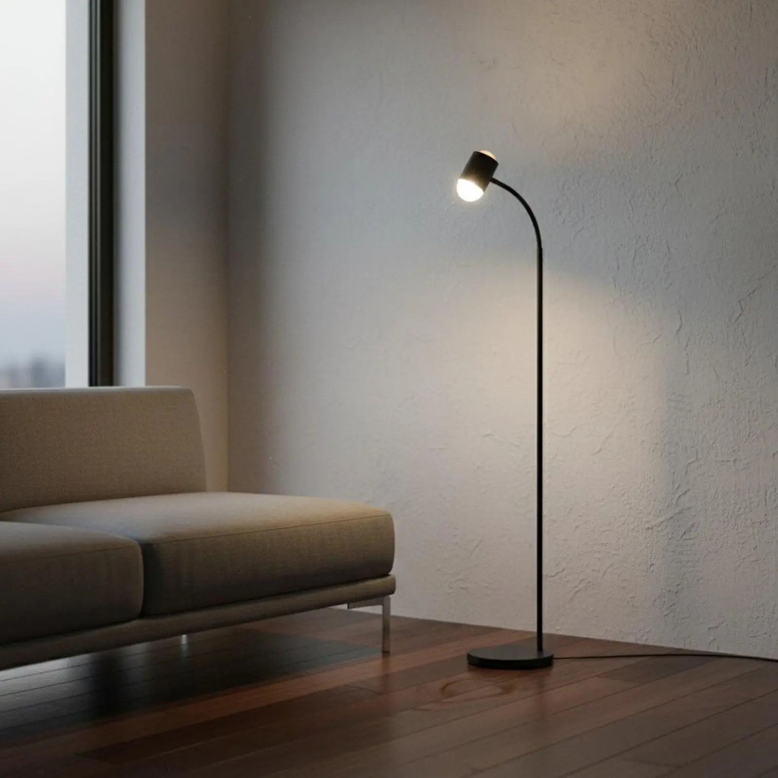 LED Sunset Lamp Minimalist Standing Floor Light Modern Lamps for Living Room Ambiance Lighting