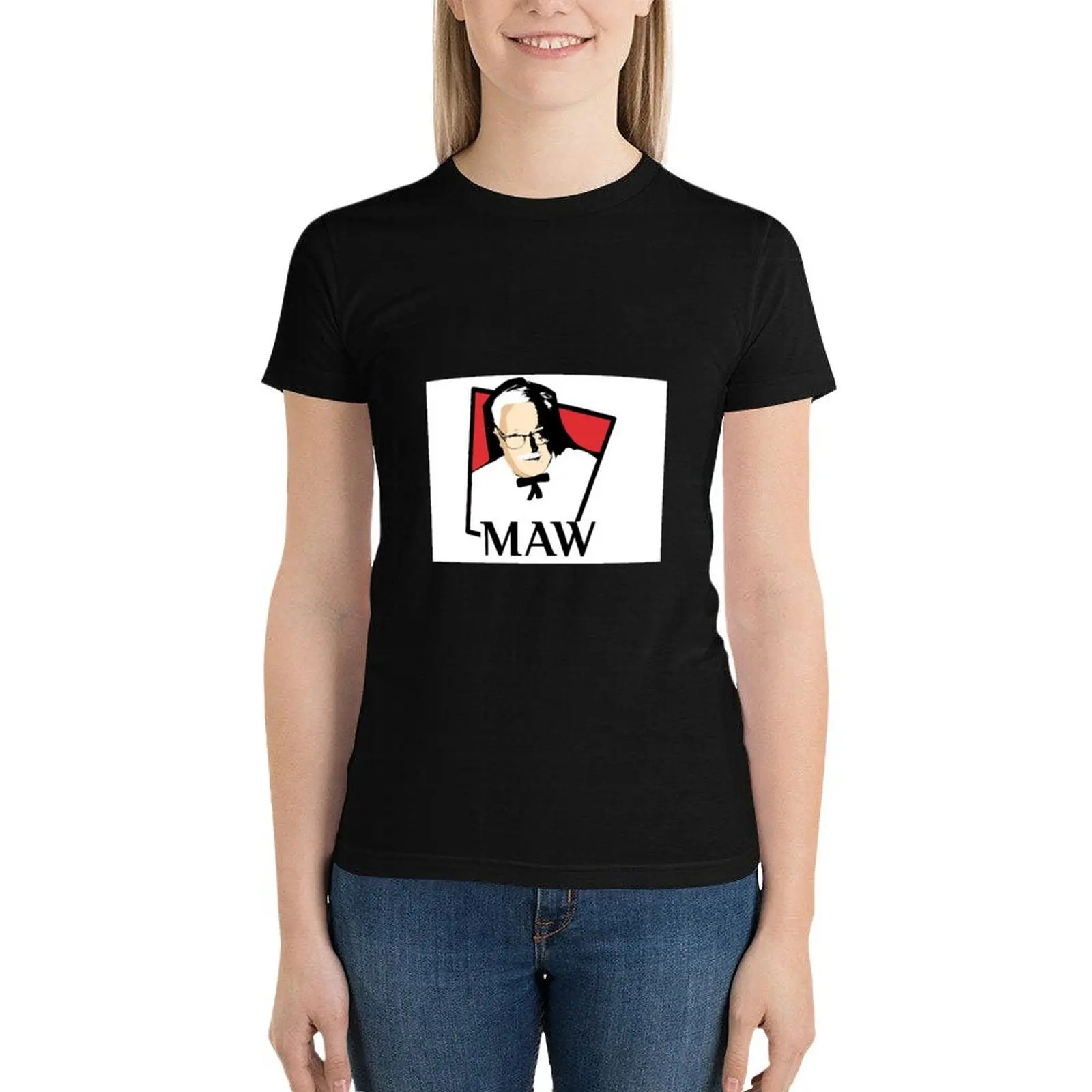 

MAW Chicken T-Shirt Short sleeve tee animal print shirt for girls t shirts for Women