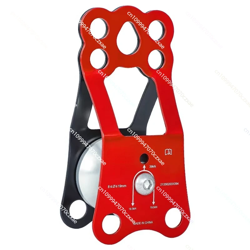 

Over-knot Large Single Pulley, Porous Hanging Point, 12KN Working Load, Rope Ropeway Elevator Pulley Block