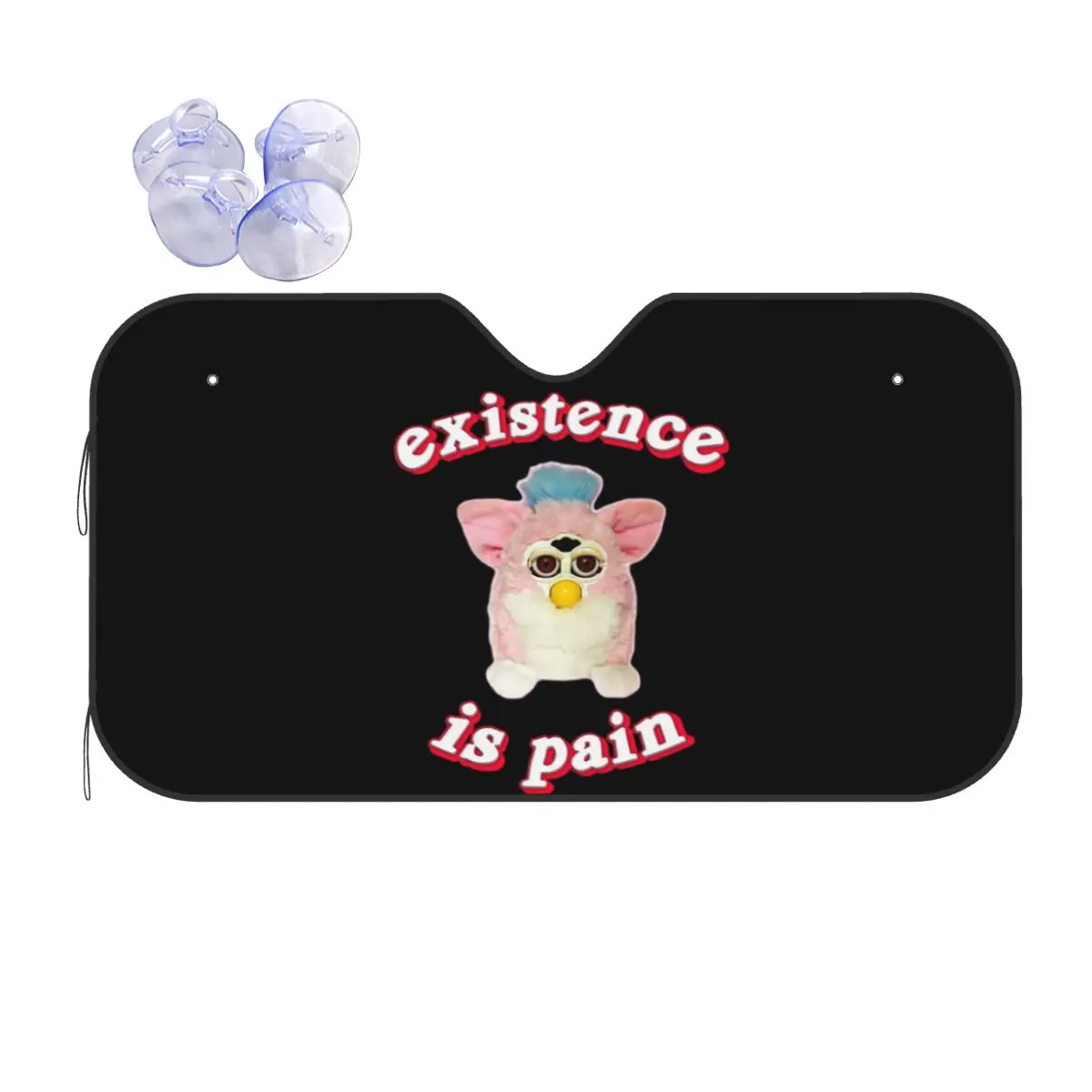 

Furby Existence Is Pain Sunshade Windscreen Car Front Windshield Window Sun Visor Accessories Covers