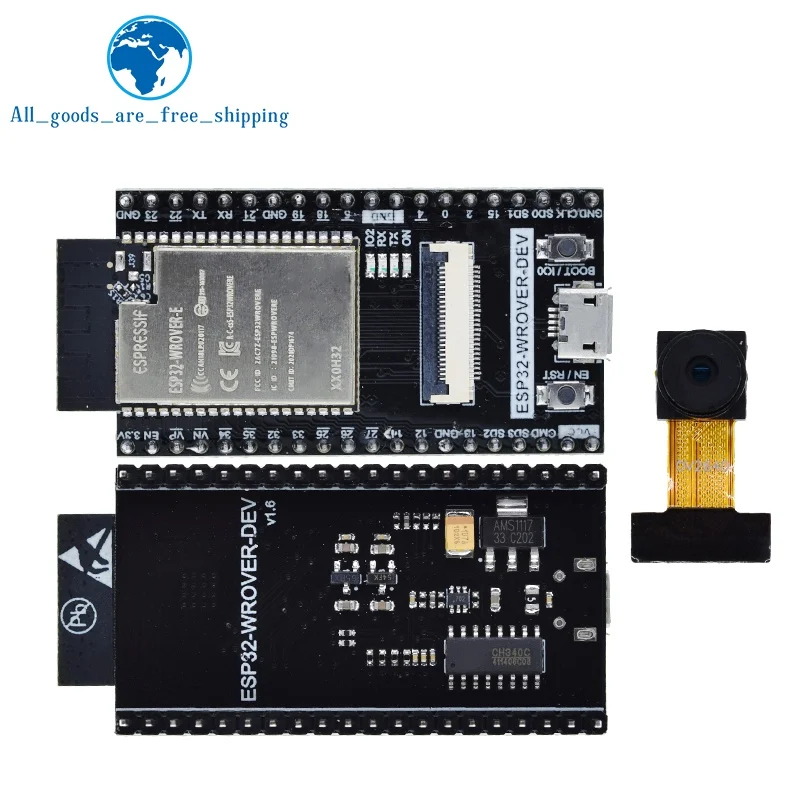 Imagem -02 - Board com Câmera Esp32 Cam Wi-fi Módulo Bluetooth para Arduino Ide c Código Python Ov2640 Tzt-esp32-wrover