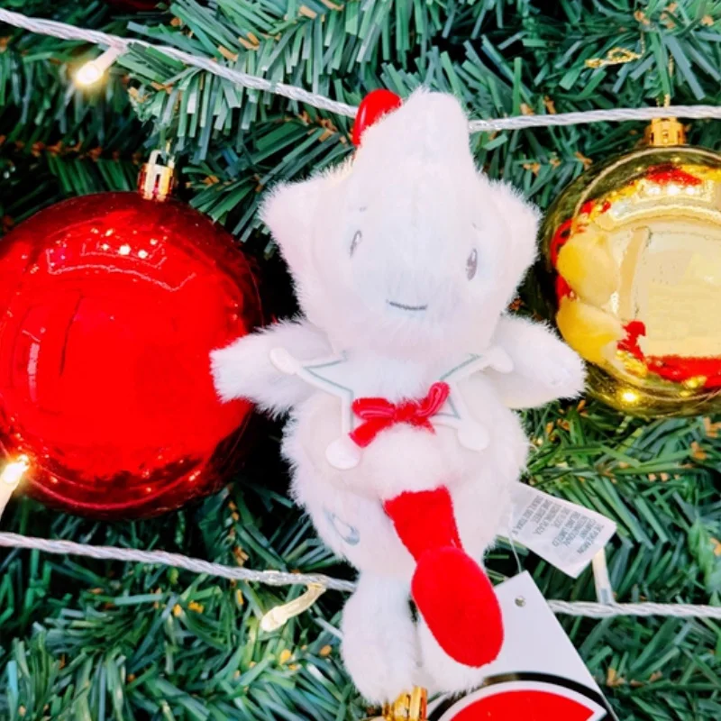 Porte-clés en peluche PokéMon Original 2025, cadeaux de noël Pikachu Sylveon Rowlet, Collection de vœux de vacances, ornement, nouveau modèle