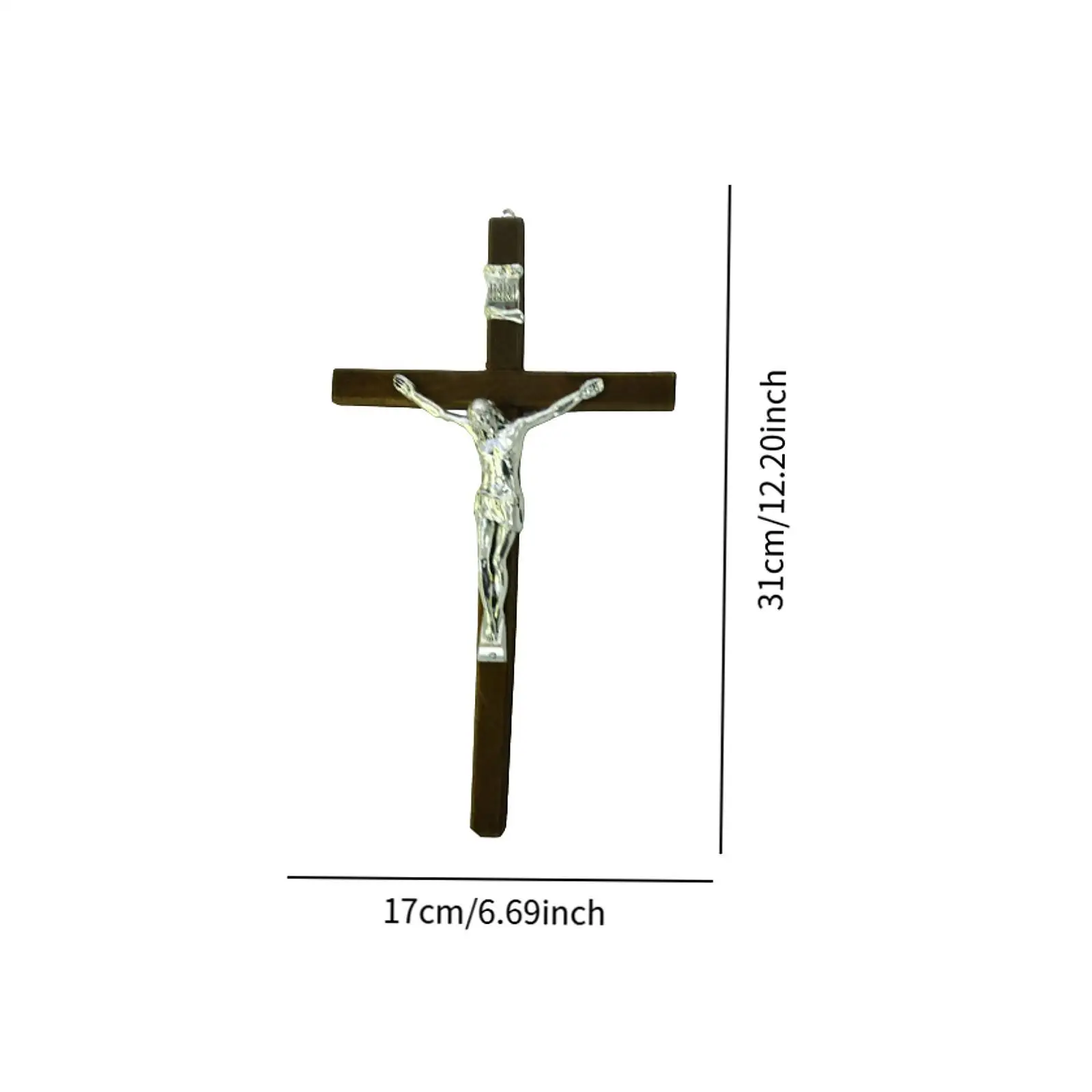 Wall Crucifix Cross Wooden Jesus Figurine Home Decoration Ornament for Interior House Decoration and Devout Gift Wall Crucifix Cross Wooden Jesus Figurine Home Decoration Ornament for Interior House Decoration and Devout Gift