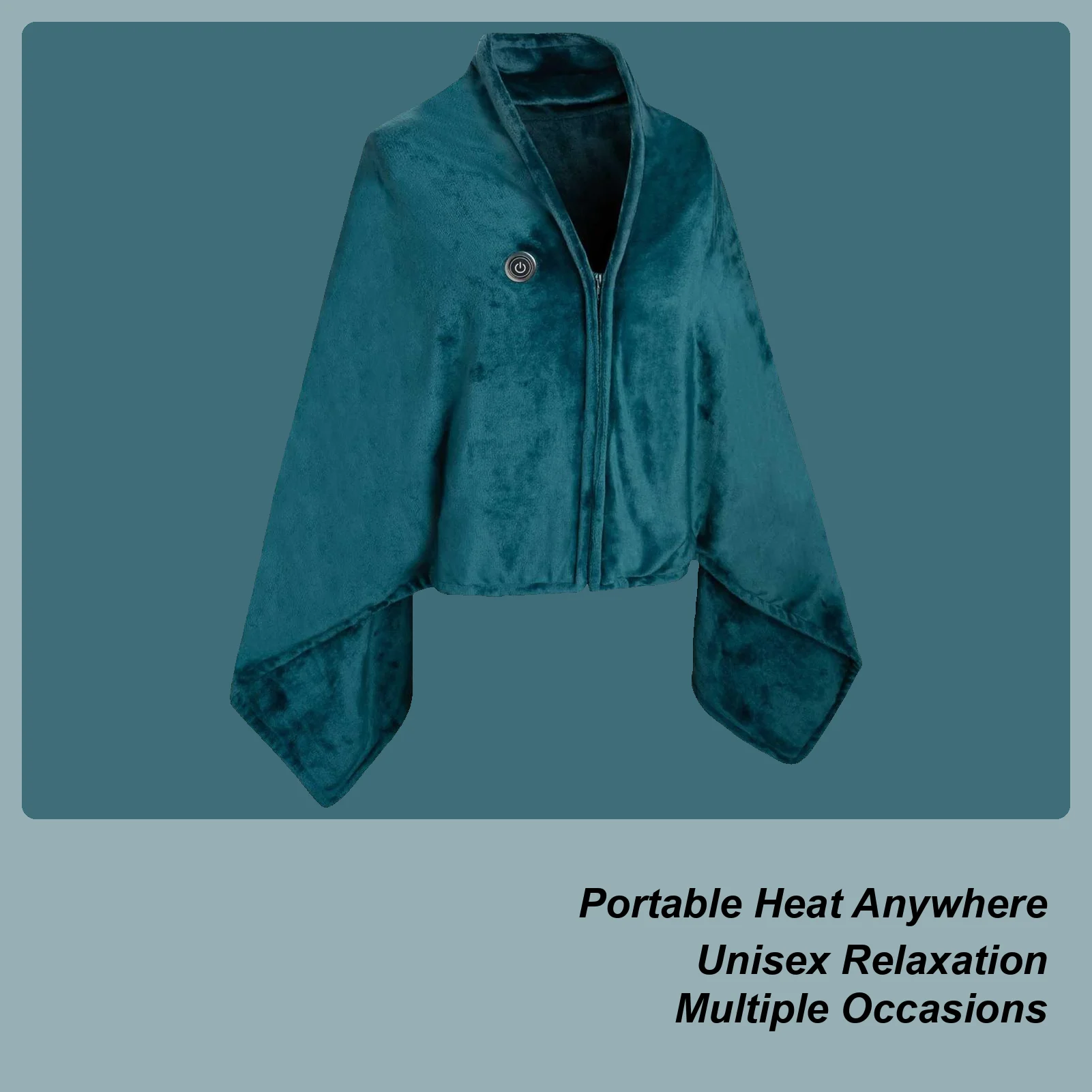 

Носимое одеяло с подогревом, переносное USB перезаряжаемое электрическое шаль, накидка с подогревом для комнаты, офиса, школы, путешествий, лагеря, пикника