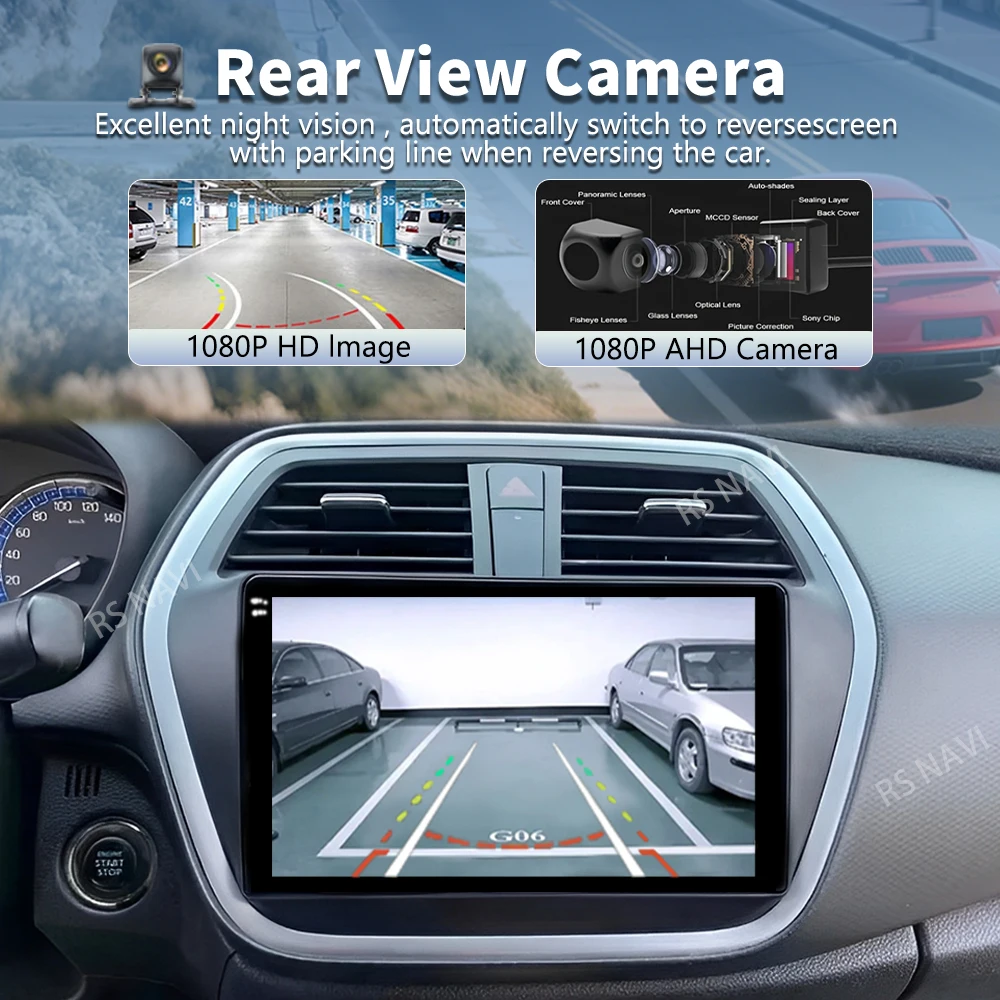 التوصيل والتشغيل أندرويد 15 Carplay راديو السيارة التلقائي لسوزوكي SX4-CROSS 2014 - 2017 الوسائط المتعددة مشغل فيديو GPS ستيريو رئيس وحدة 4G