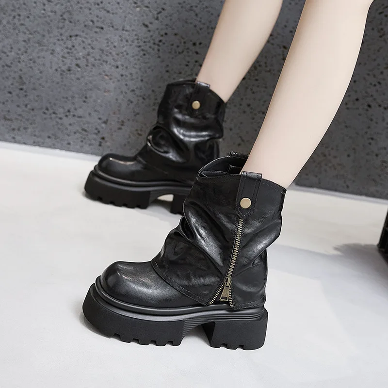 

Женские сапоги, осень/зима 2021, новый стильный комплект, короткие сапоги средней длины, брюки, сапоги, сапоги в британском стиле