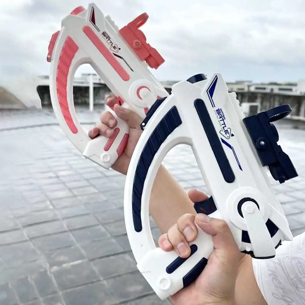 

Электрический автоматический пистолет для стрельбы водой HUIQIBAO, портативная летняя игрушка для детей, для игр на свежем воздухе, для мальчиков