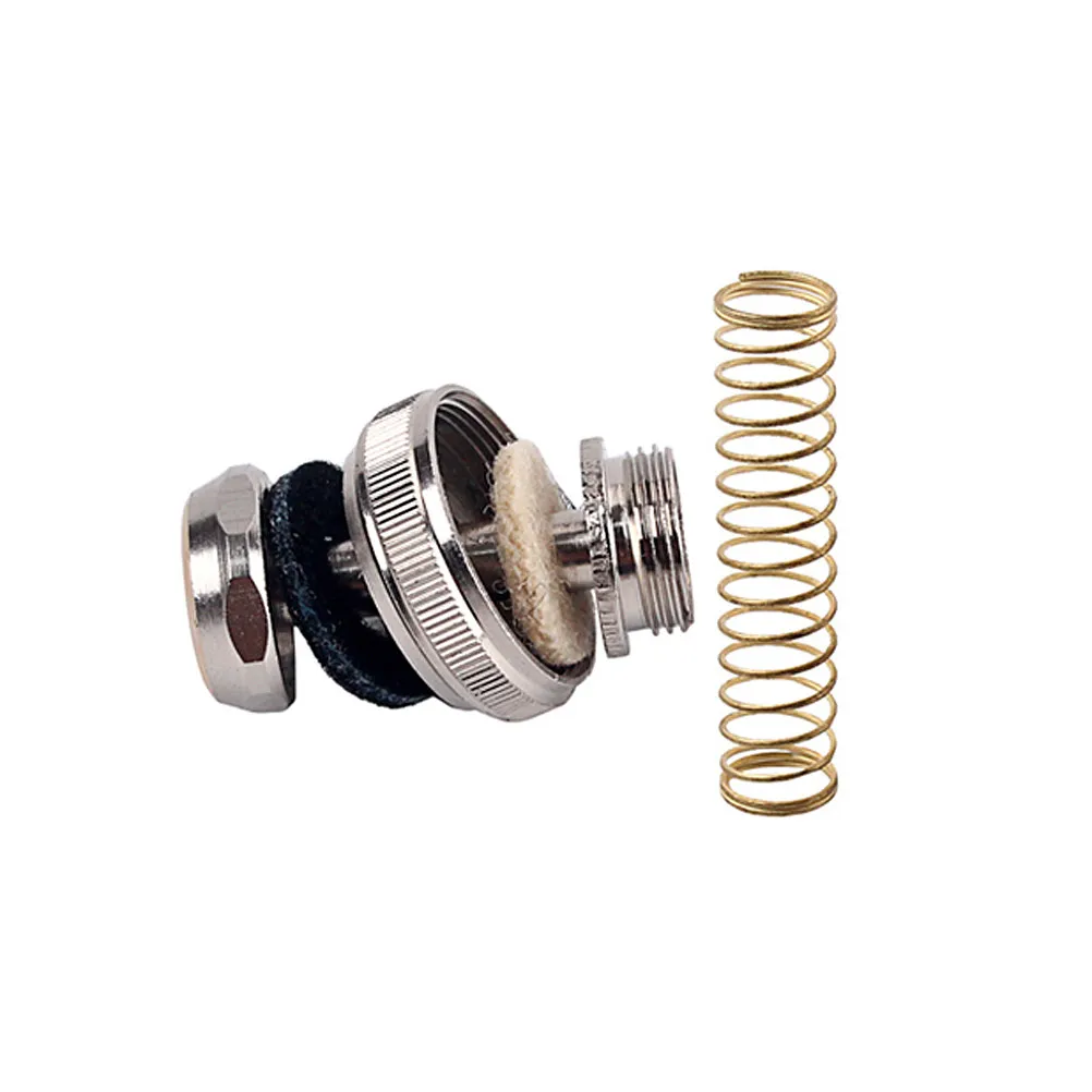 

6Pcs Trumpet Repair Parts Set Finger Button with Spring Cap for Professional Trumpet Maintenance Key Accuracy Improvement