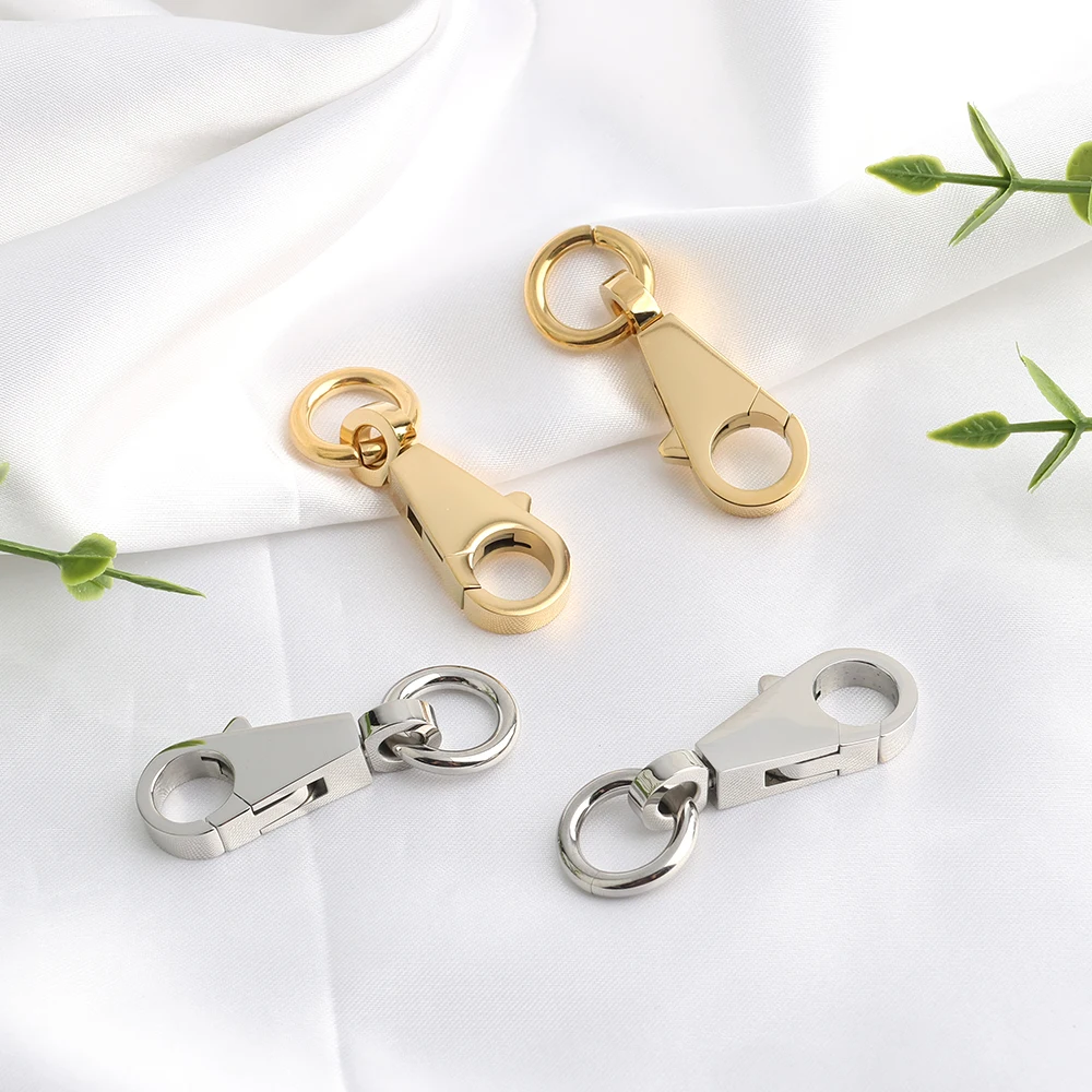 1/3Sets 100% Stainless Steel New Bag Locks Swivel Clasp with Key For Women Handbag Purse Tote Turn Lock Set Accessories High-end