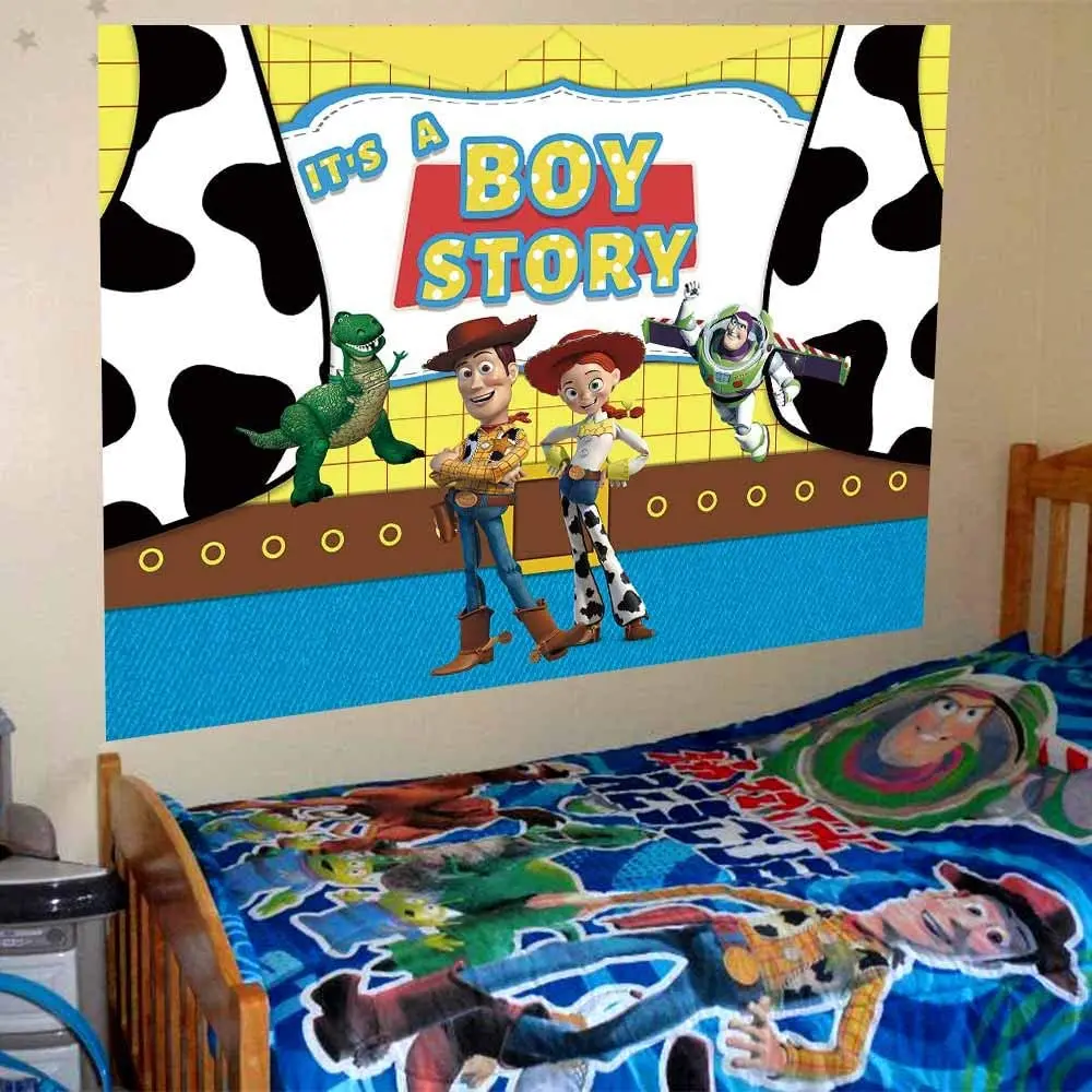 Disney Cartoon Toy Story COW Happy Birthday Party  Baby Shower Decorations Supplies Photography Studio Photo Booth