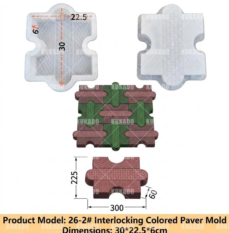 DIY striped packaging material molds, plastic pedals, and sidewalk casting tools for courtyard and road construction