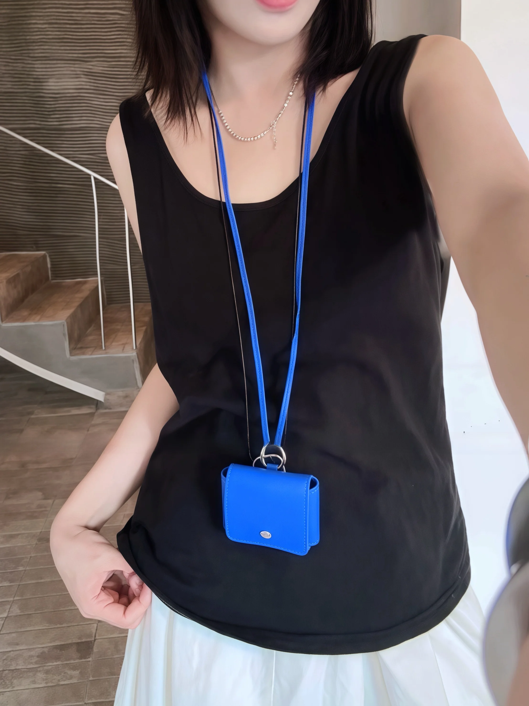 klein-azul-coreano-sle-nelace-pendurado-fone-de-ouvido-saco-moeda-bolsa-chave-pequeno-saco-acoria-casual-simples-sle-saco-retangular