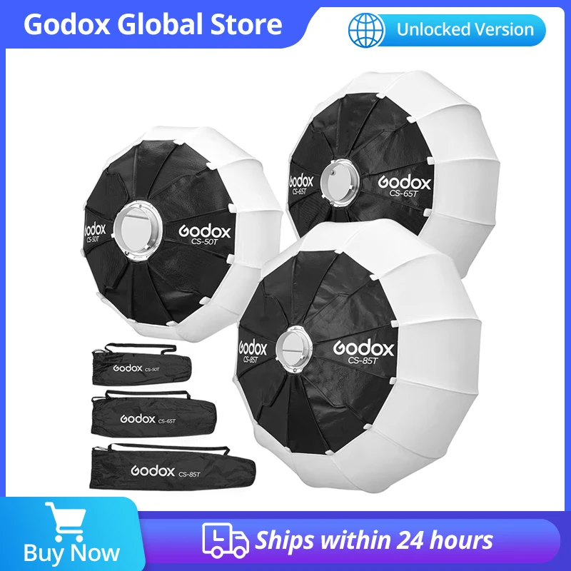 Godox CS-50T 50cm CS-65T 65cm CS-85T 85cm Collapsible Lantern Softbox Quick-install Portable Round Shape Bowens Mount Softbox