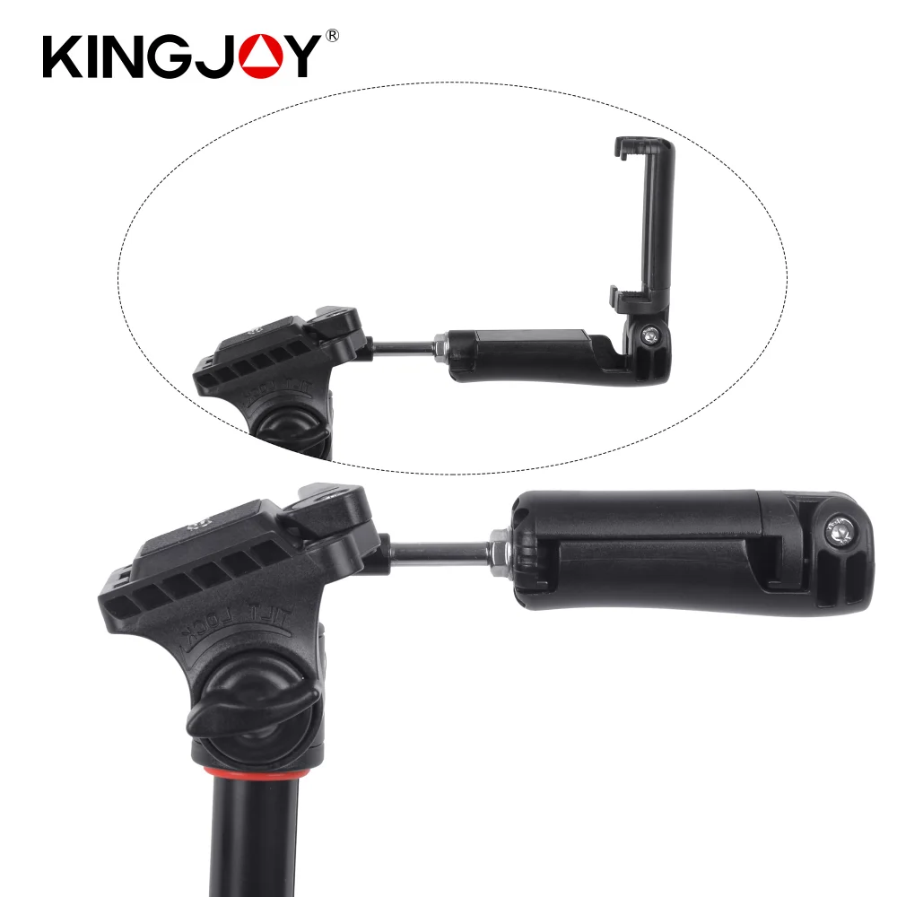 KINGJOY Mini Pan Tilt Head Video Camera Tripod Fluid Head with 1/4