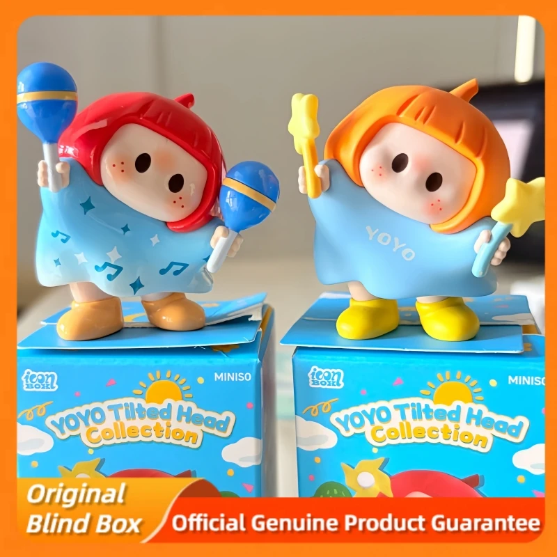 

Genuine Yoyo Tilted Head Collection Series Blind Box Cute Desktop Decoration Figurine Collectible Toys Mystery Box Kids Gifts