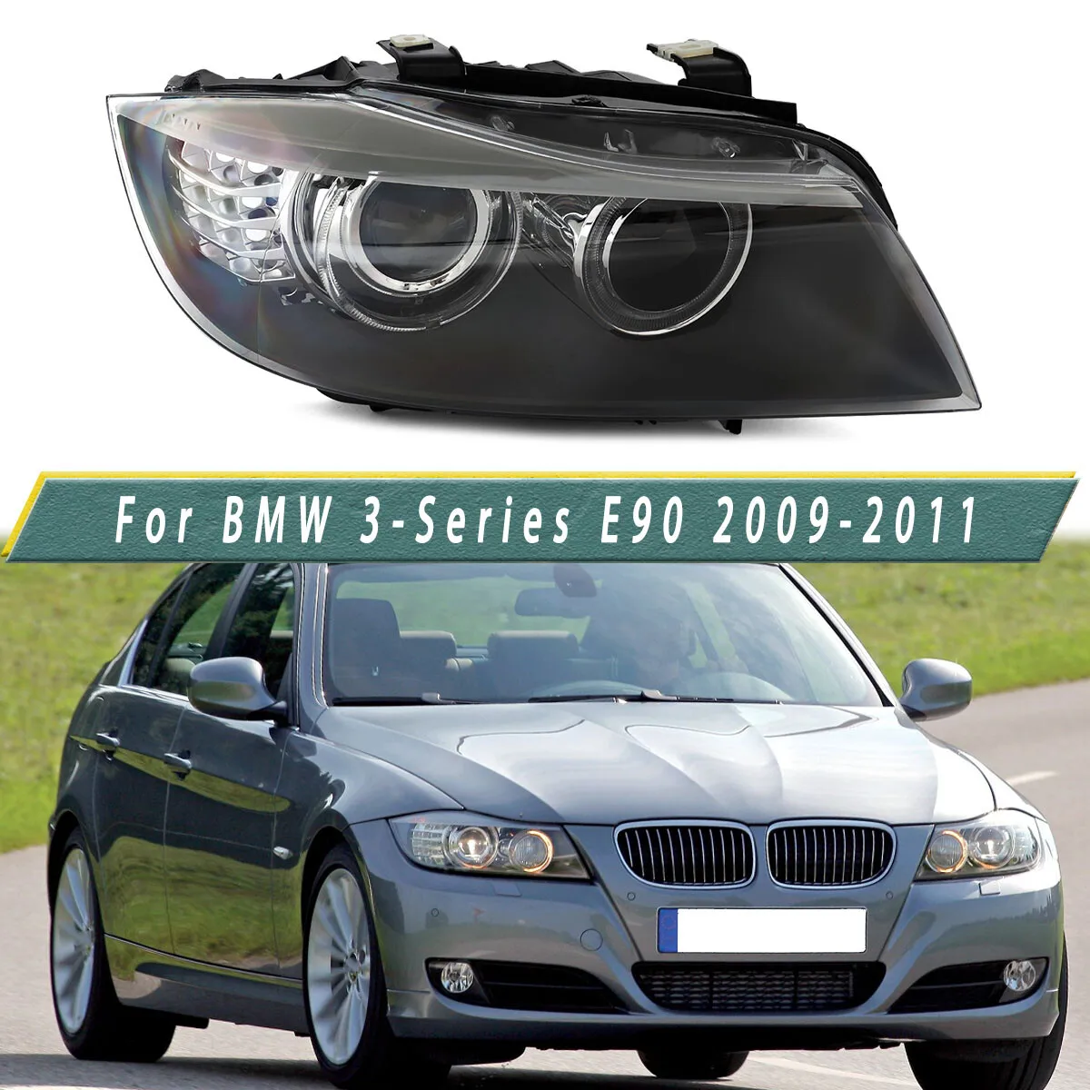 

Передняя правая боковая фара, замена для BMW 3-Series E90 320i 325i 328i 335i 2009 2010 2011 HID ксеноновая фара Plug and Play