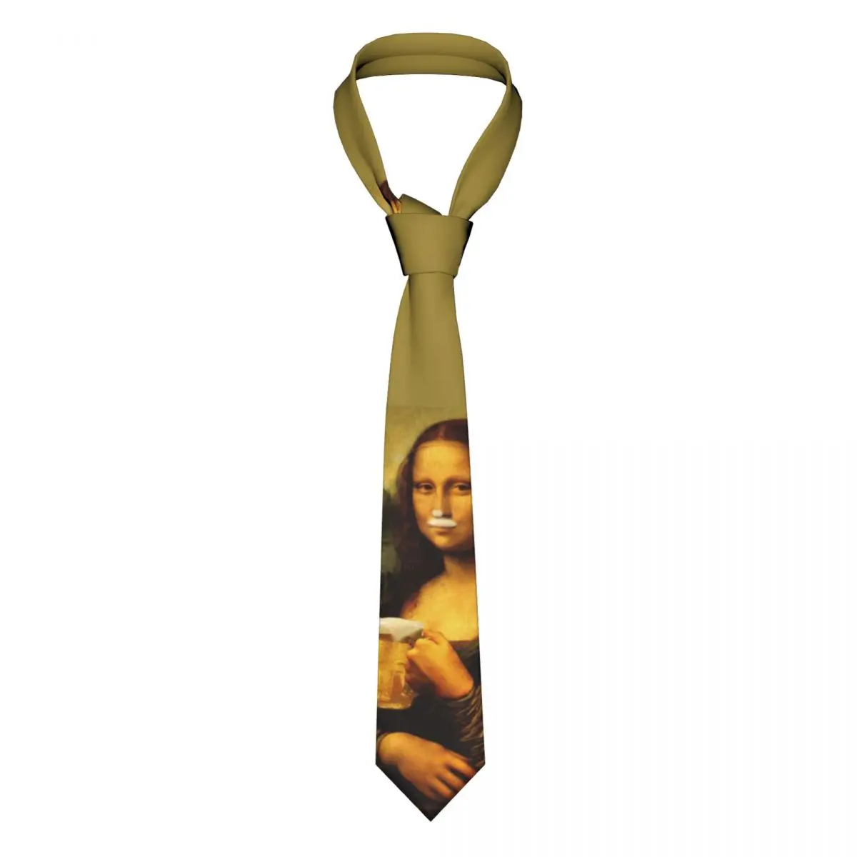 Corbatas Mona Lisa Beer Chopp para hombre y mujer, corbatas de poliéster de 8 cm para hombre, accesorios de camisa ancha y delgada, Gravatas para fiesta de boda