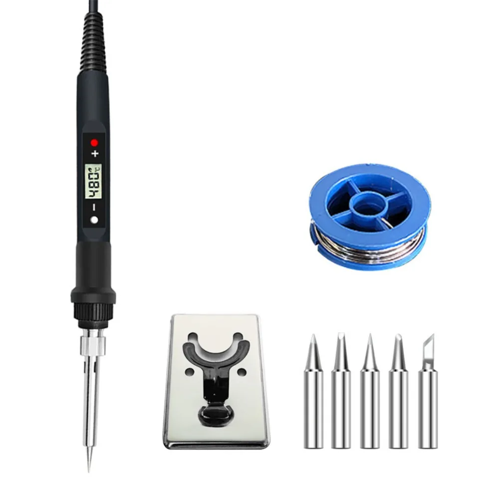 

80W Electric Soldering Iron Adjustable Temperature Solder Tin Electronic Welding Repair Tools Digital Display Iron Tips
