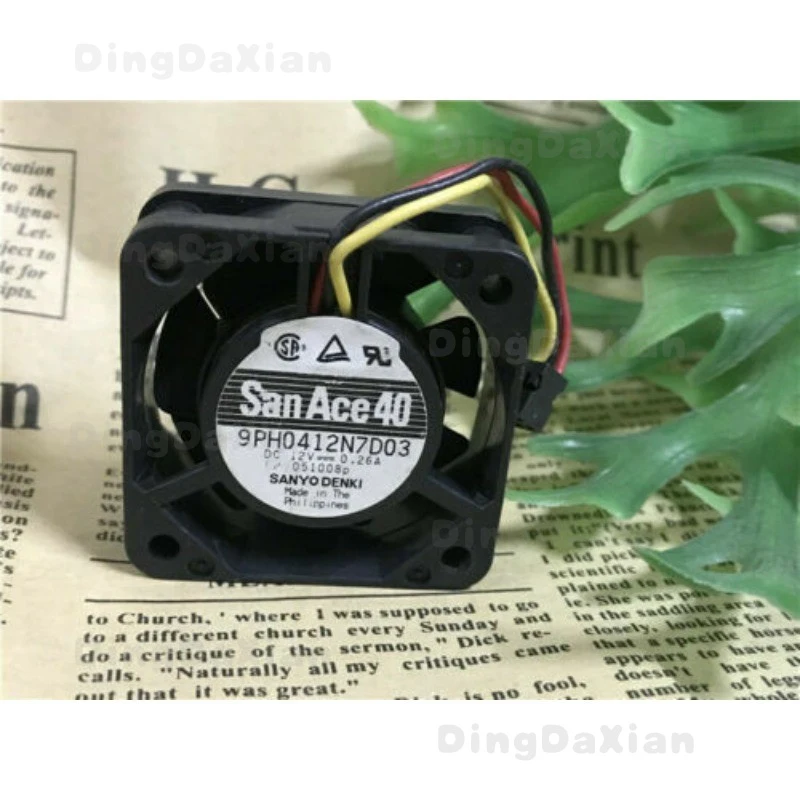 D 1pc FOR Sanyo 9PH0412N7D03 12V 0.26A 4015 4cm 3-wire cooling fan