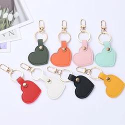 Leather Heart KeyChain Fashion Leather Heart Shape Keychain Women Car Key Holder Home Key Ring Charm Bag Car Pendant Gift