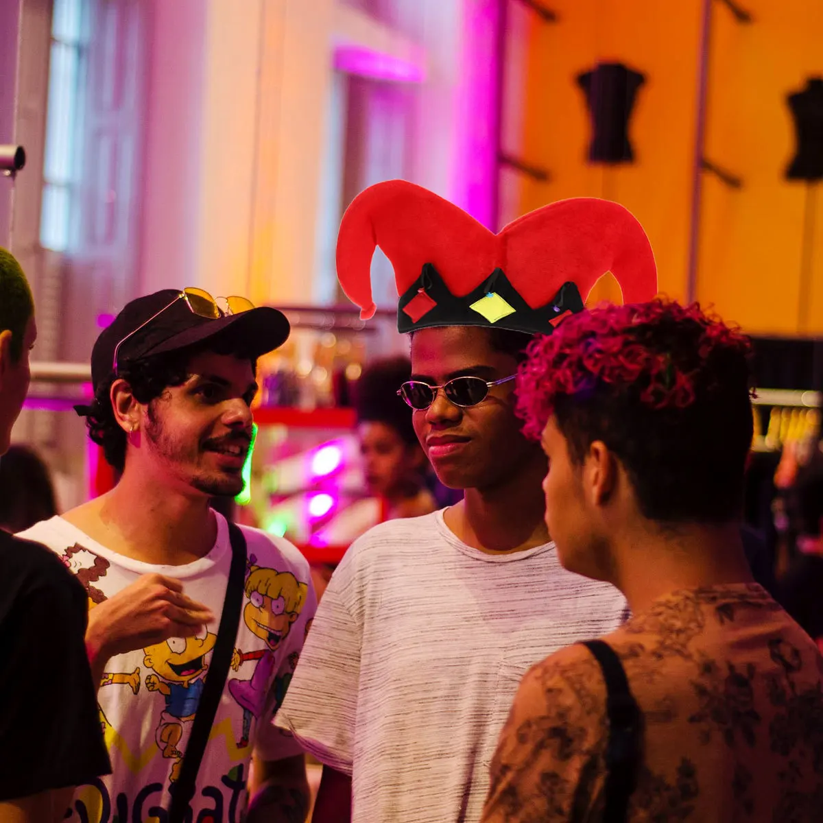 

Clown Hat Red Angled Lightweight For Party Cosplay Costume Stage Performance Head Decorative Accessory Carnival Dance Play