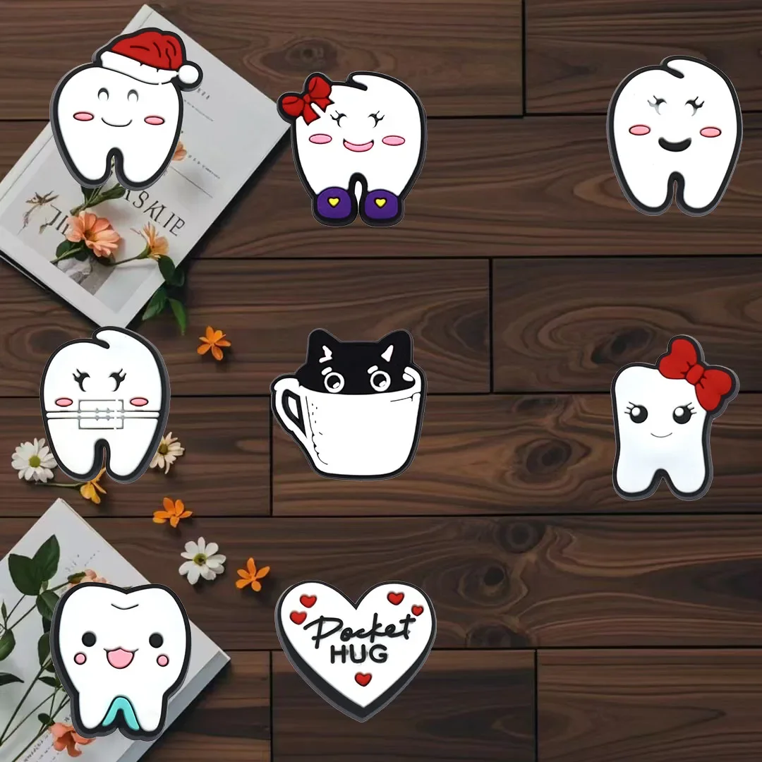 

100Pcs Bulk Shoe Charms for Crocs Accessories Q Edition Teeth Shoes Charm for Croc Decorations Pins Men Jeans Woman Clogs Clips