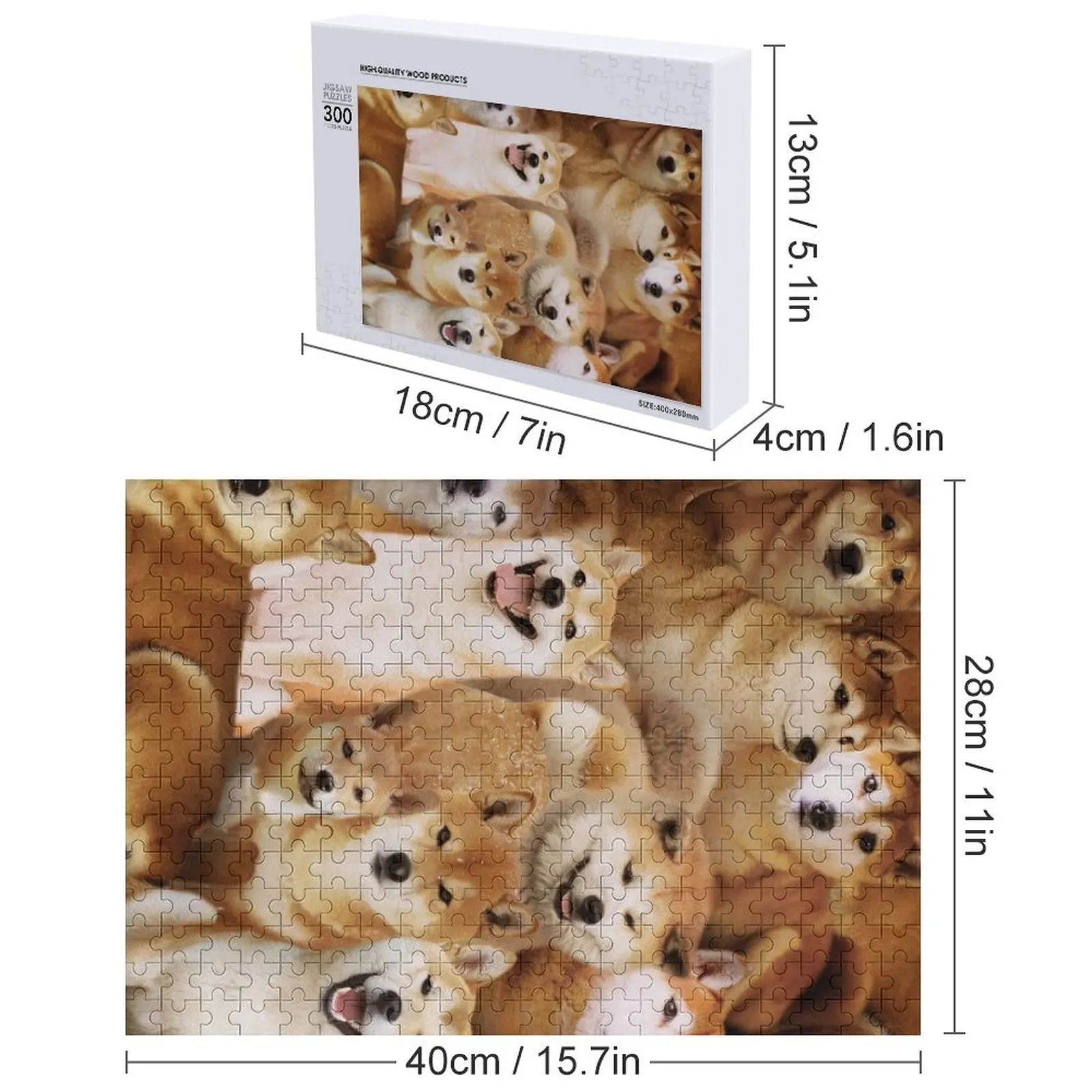 Пазл Shiba Inu, персонализированный подарок для свадьбы, персонализированный подарок с фотографией, подарочная головоломка на заказ