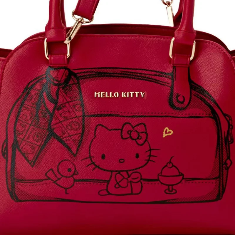 Hello Kitty Purses and Handbags Cute Wallet Sanrio Crossbody Bags for Women Hand Bag Kawaii PU Printed Shoulder Bag Fashionable