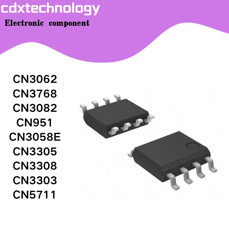 

5 шт./партия, интегральные схемы CN3062, CN3768, CN3082, CN951, CN3058E, CN3305, CN3308, CN3303, CN5711, SOP8