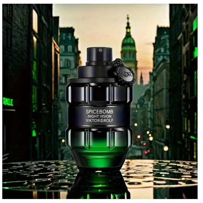 

Men's Spicebomb Night Vision Eau De Toilette 3.4oz/90ml Intense Spicy Woody Cologne Long-Lasting 12+ Hour Nighttime Fragrance