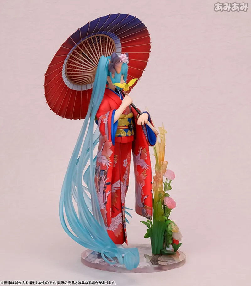 Figura DE ACCIÓN DE Hatsune Miku, Kimono de hada Rosa Kawaii, Fujiwara, ropa colorida, modelo de PVC, decoración escolar, juguetes, regalo