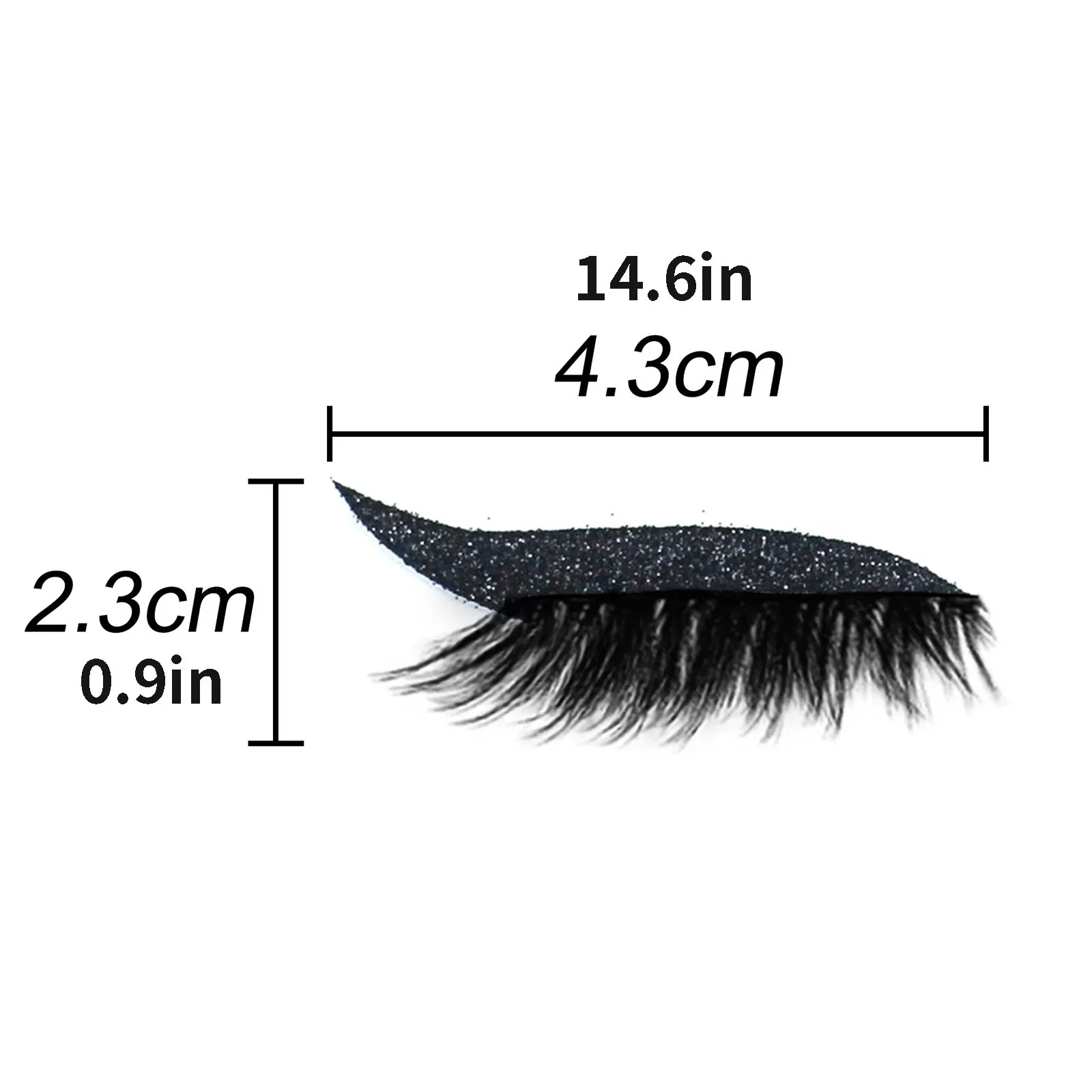 4 ペア/セットグリッターアイライナーまつげステッカー簡単に取り外せるプラスチックメイクアップアイまつげアイライナーステッカーハロウィン用