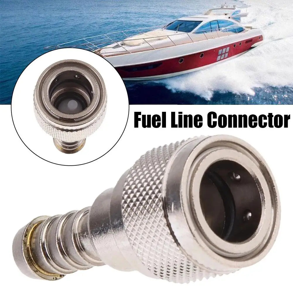 Replaces 3GF-70250-0 304 Stainless Steel Fuel Line Connector 3GF-70250-0 Outboard Fuel Connector