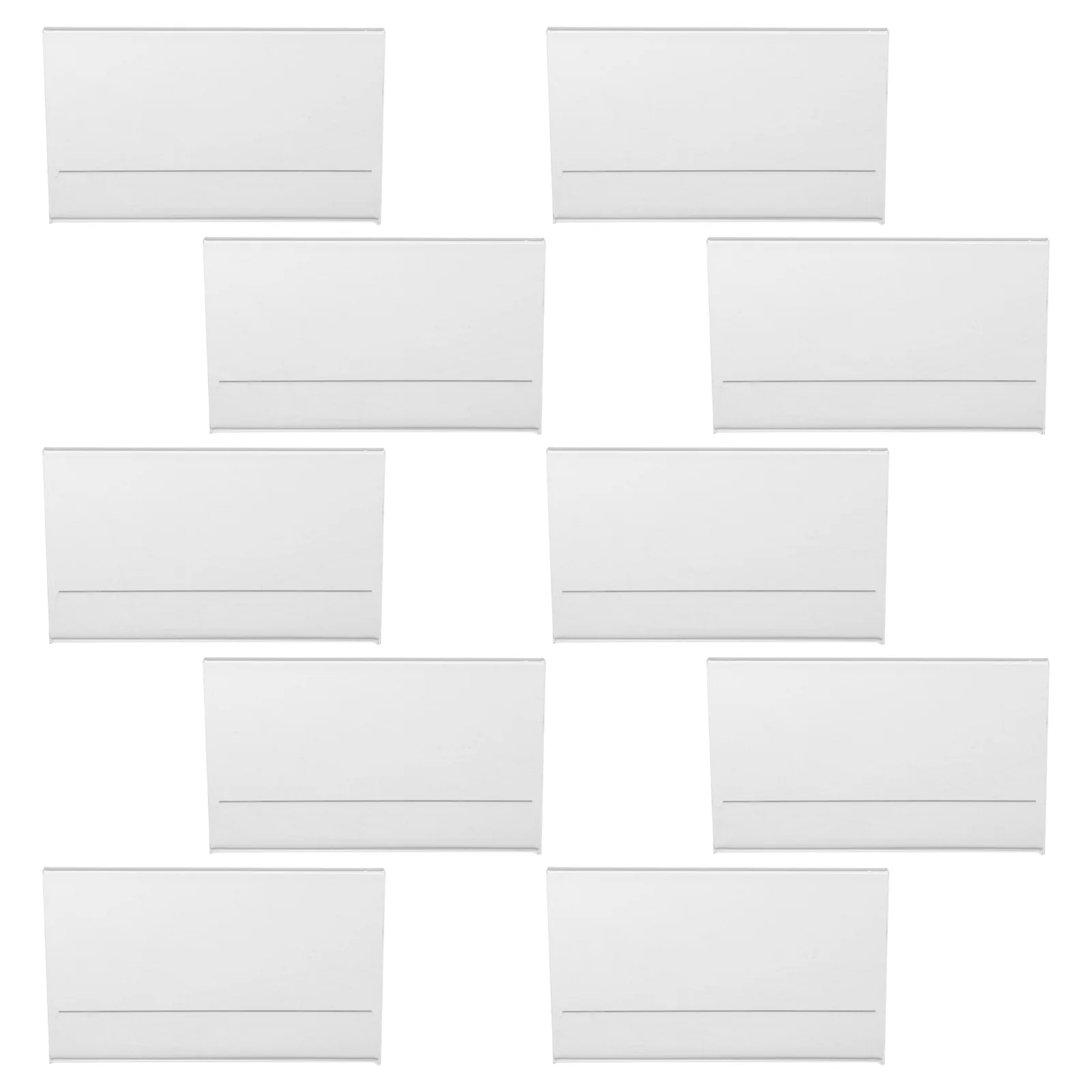

10pcs Acrylic Sign Holders Clear Small Label Holders for Price Tags Display Stands Office Supplies L-Shaped Adhesive Backing