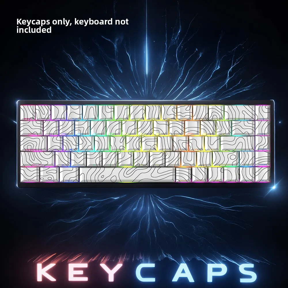 Contour Original Side Engraved Translucent PBT Five-Sided Sublimation Mechanical Keyboard Keycaps