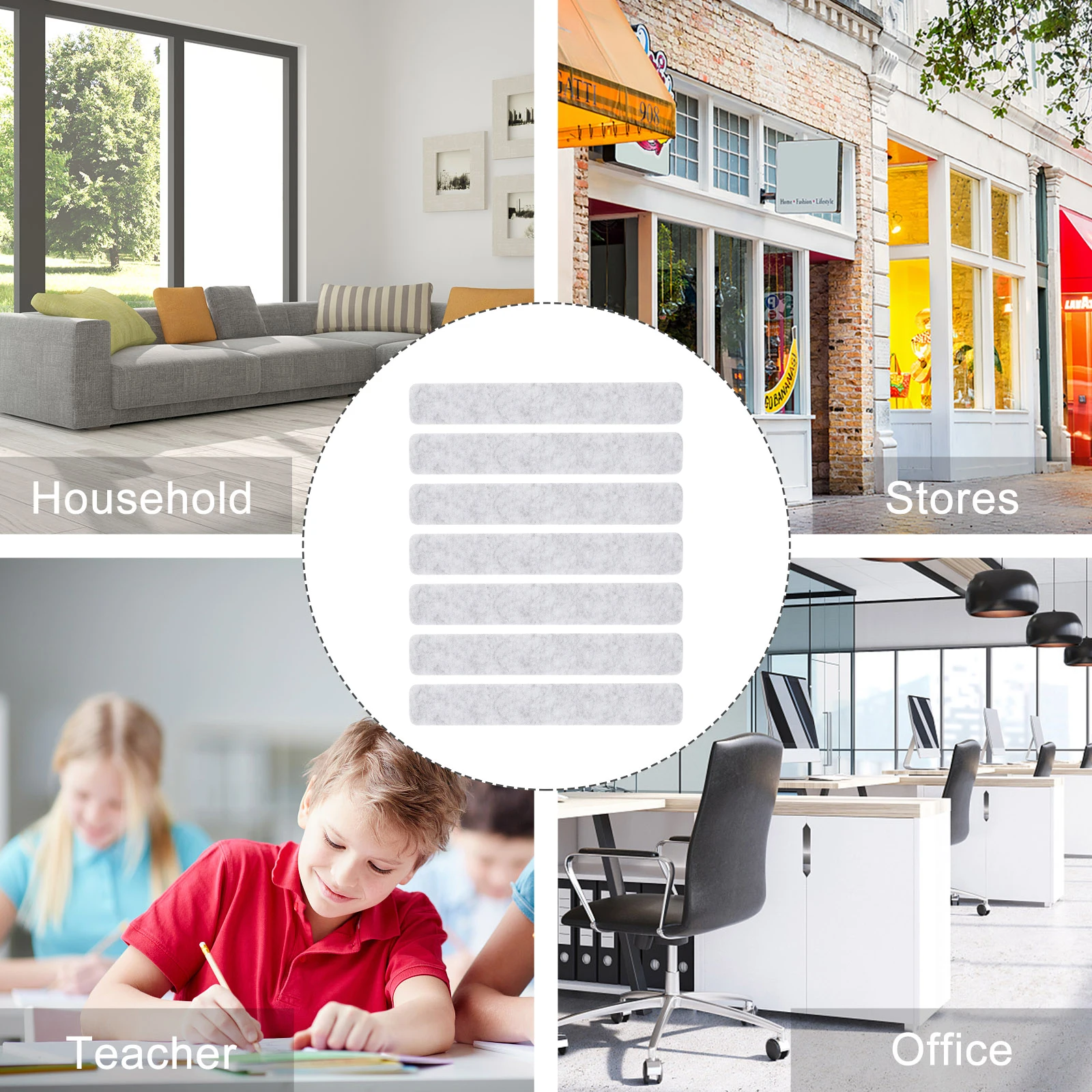 

8 Pcs Felt Board Bulletin Office Push Pins for Wall Tiles with Pushpins