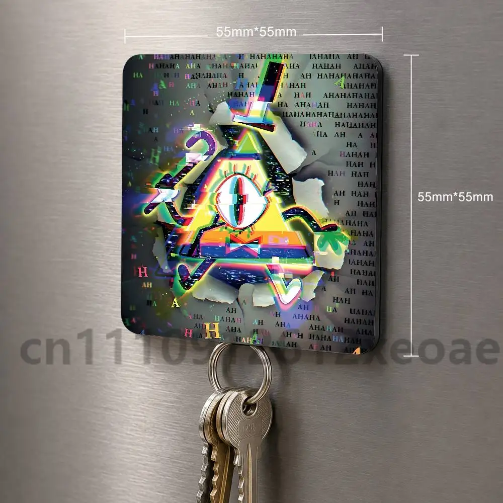 Gravity Falls Bill Cipher Cartoon Refrigerator Magnet PVC Fridge Sticker for Kitchen Home Decor Souvenir