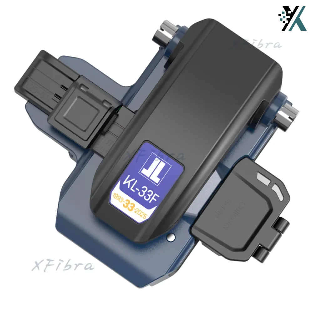 Original JILONG KL‑33F One‑Step Optical Fiber Cleaver All‑Metal High‑Precision 72000 Cleaves 3 Fixtures FTTH Splicing Tool
